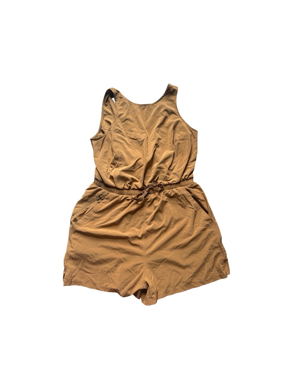 All in Motion Burnt Orange Romper with Elastic Waist M